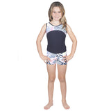 Luxury Two-Tone Pink Gardenia Leo and Matching Shorts