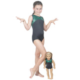 Green Pebble Leotard and Matching Doll Outfit