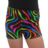Rainbow Zebra Spandex Shorts