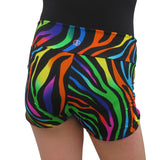 Rainbow Zebra Spandex Shorts