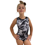 Girls Printed Luvalamp Stretch Sleeveless Leotard