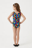 Girls Printed Multi Stretch Sleeveless Leotard