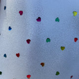 Girls Metallic Hearts Stretch Sleeveless Leotard