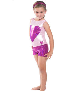 Heart Metallic Leotard and Short