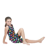 Unitard, Biketard for Gymnastics and Tumbling. Playsuit, Onesie, Alien Print Uni