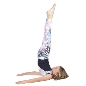 Gardenia Print Lycra Leggings and Leotard