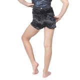 Long Sleeve Red Pebble Leotard w. Black Soft Short
