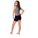Hippy Girls Leotard w. Navy Stretch Shorts