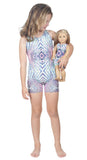 Crystal Daze 6 Strap Unitard and Matching Doll Outfit