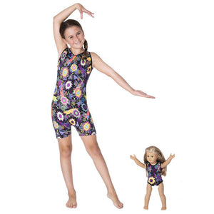 Zack Attack Print Unitard w. Matching Doll Outfit