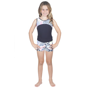 Luxury Two-Tone Pink Gardenia Leo and Matching Shorts