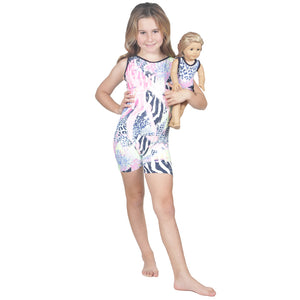 Pink Gardenia Unitard and Matching Doll Outfit