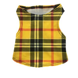 Small Breed Dog Tank-Yellow plaid