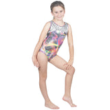 Metallic Zebra and Luvalamp Leotard w. Matching Shorts