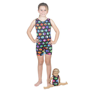 Gymnastics Unitard Aliens Print and Matching Doll Outfit
