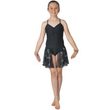 Classic Black Ballet Leotard and Forget Me Not Dance Skirt