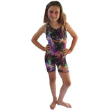 Rave Party Print 6 Strap Back Unitard