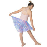 Classic Blush Ballet Leotard and Blue Hawaiian Dance Skirt