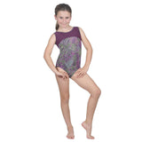 Purple Outbreak Print Lycra Leotard