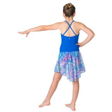 Classic Blue Ballet Leotard and Blue Hawaiian Dance Skirt
