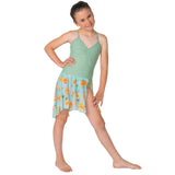 Classic Seafoam Ballet Leotard and Yellow Rose Dance Skirt