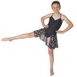 Classic Black Ballet Leotard and White Butterfly Dance Skirt