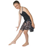 Classic Black Ballet Leotard and White Butterfly Dance Skirt